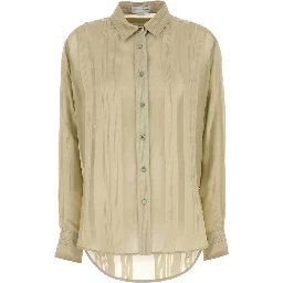 Sheer Spripe Oversized Shirt