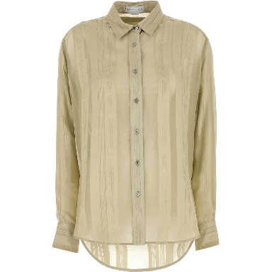 Sheer Spripe Oversized Shirt