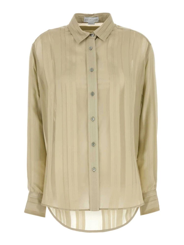 Sheer Spripe Oversized Shirt