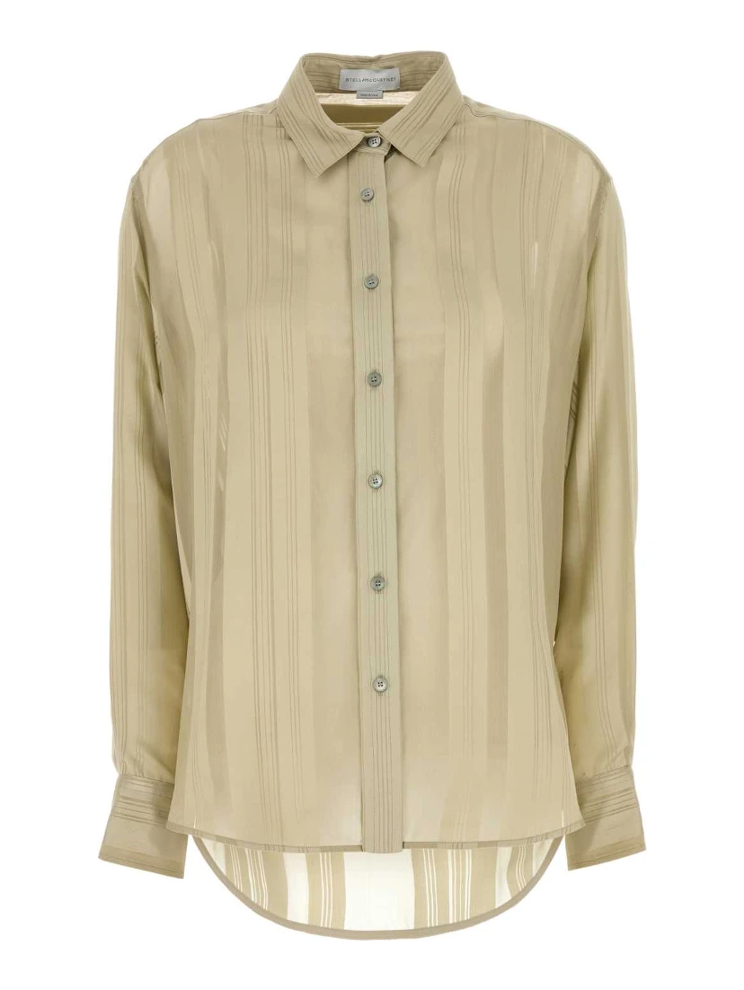 Sheer Spripe Oversized Shirt