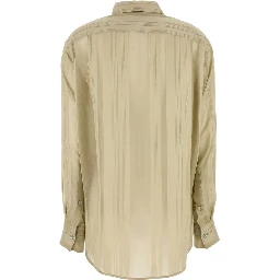 Sheer Spripe Oversized Shirt