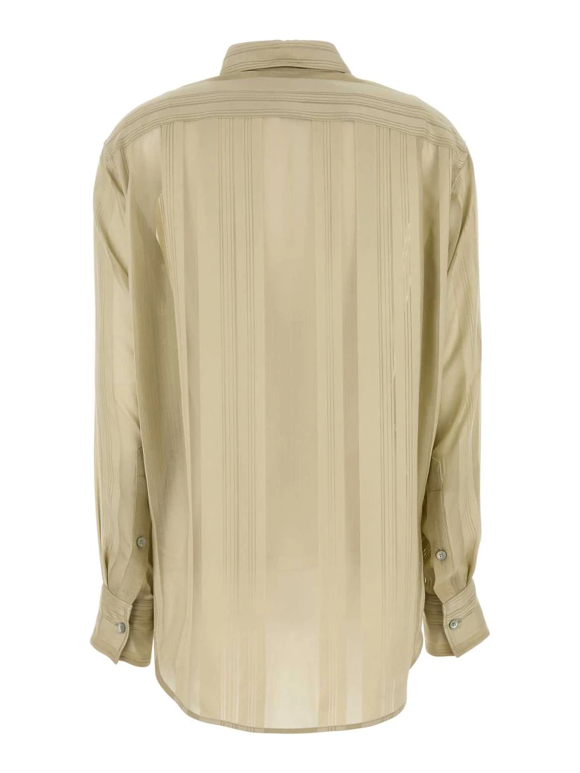 Sheer Spripe Oversized Shirt