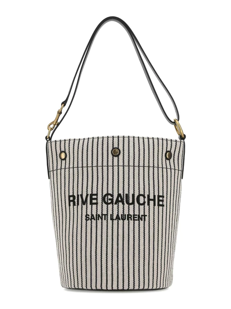 Rive Gauche striped bucket bag
