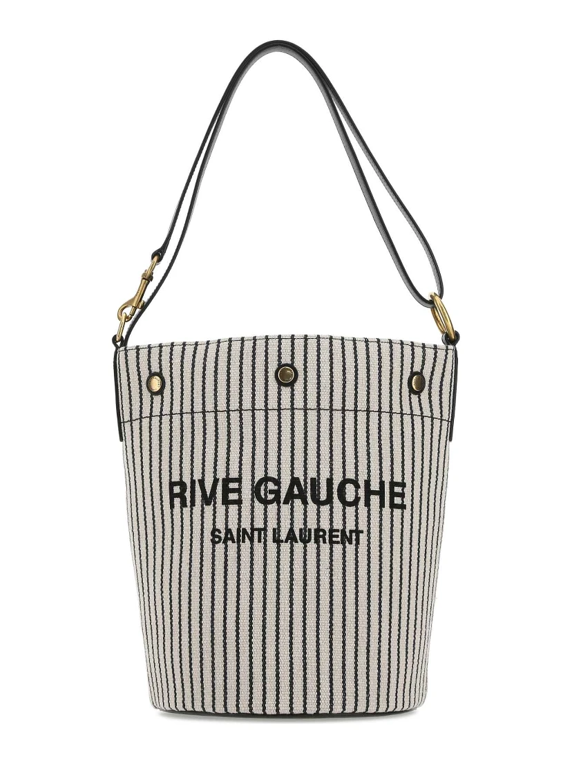 Rive Gauche striped bucket bag