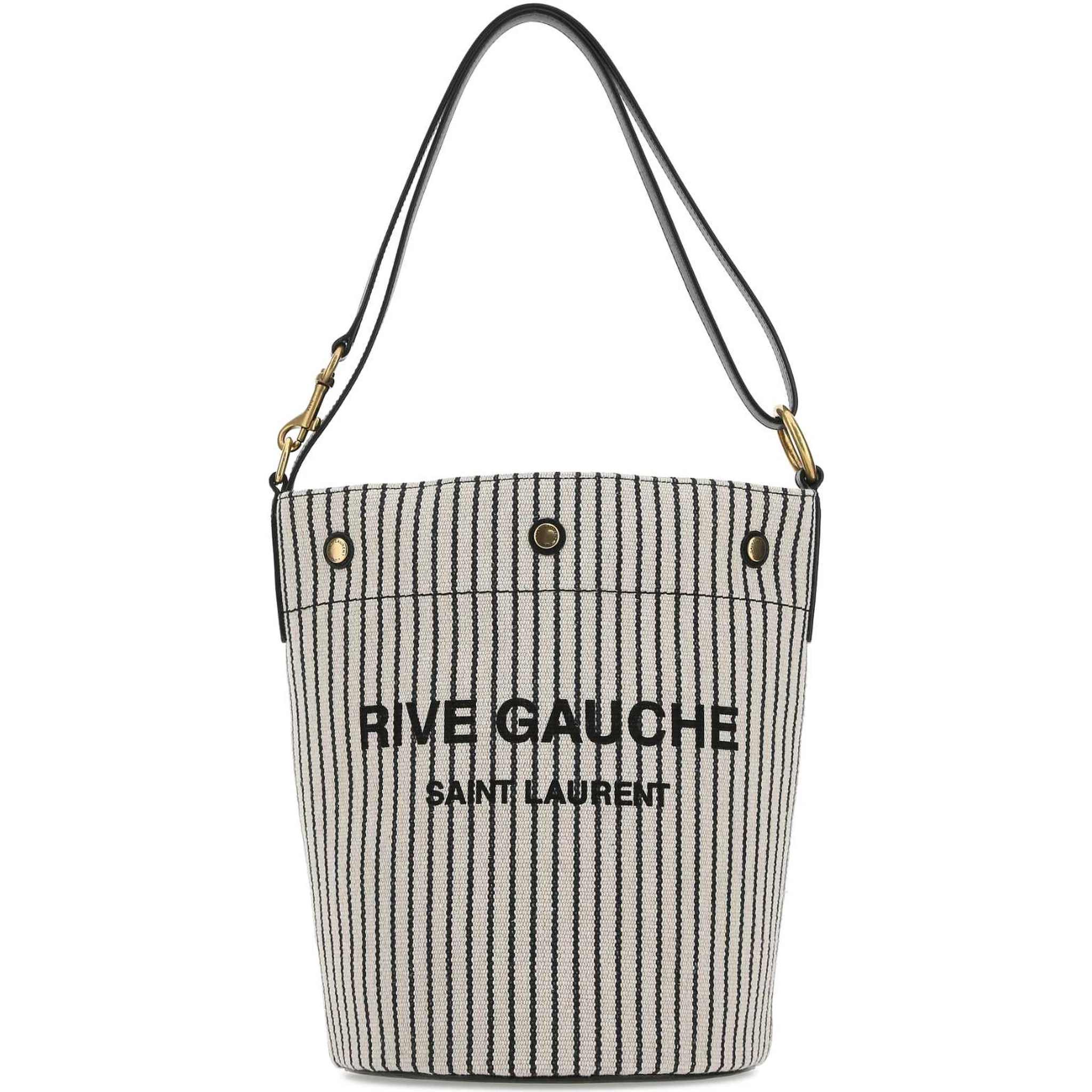 Rive Gauche striped bucket bag