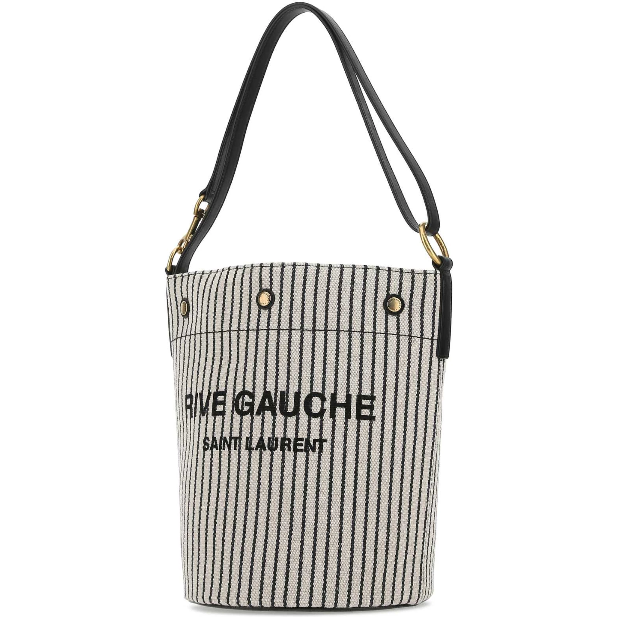 Rive Gauche striped bucket bag