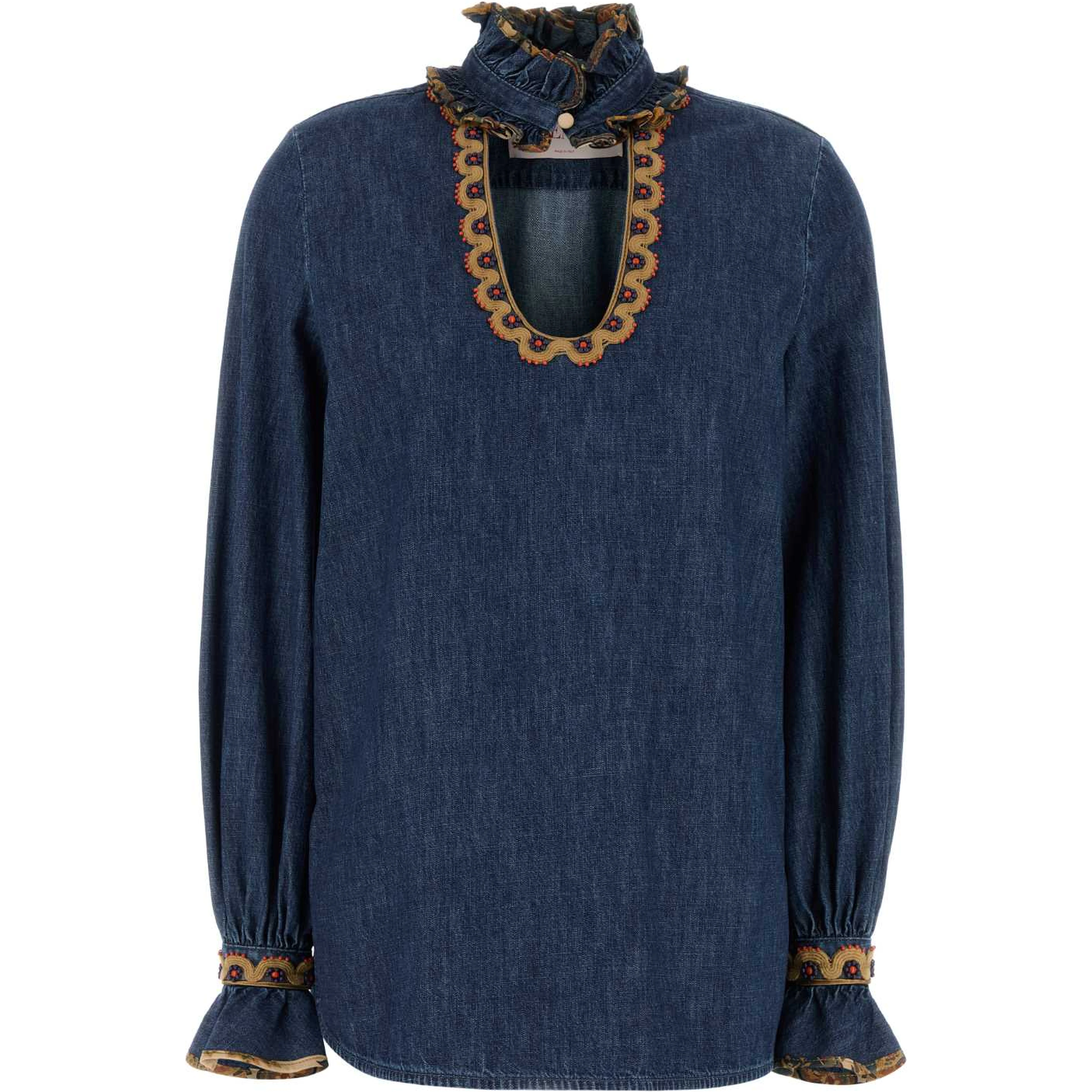 CAMICIA IN DENIM + RICAMO
