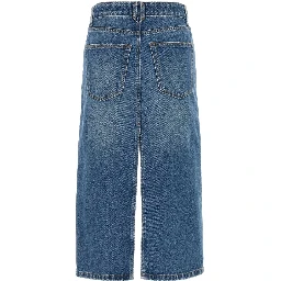 TWEED AND DENIM SKIRT