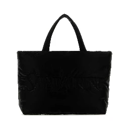 Black nylon Saint Laurent shopping bag