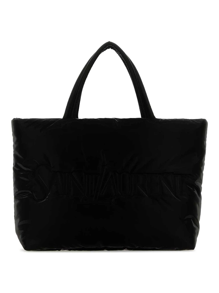 Black nylon Saint Laurent shopping bag
