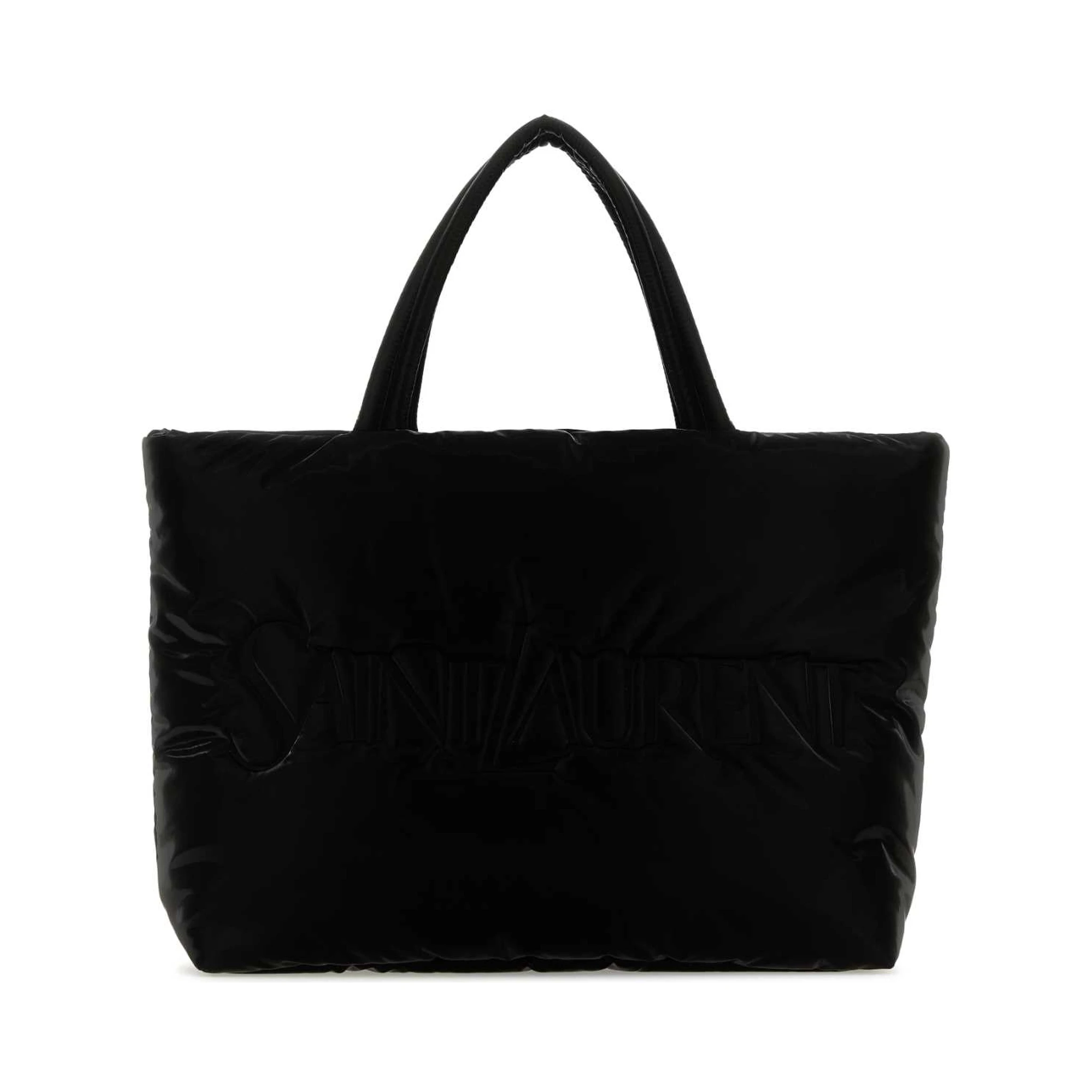 Black nylon Saint Laurent shopping bag