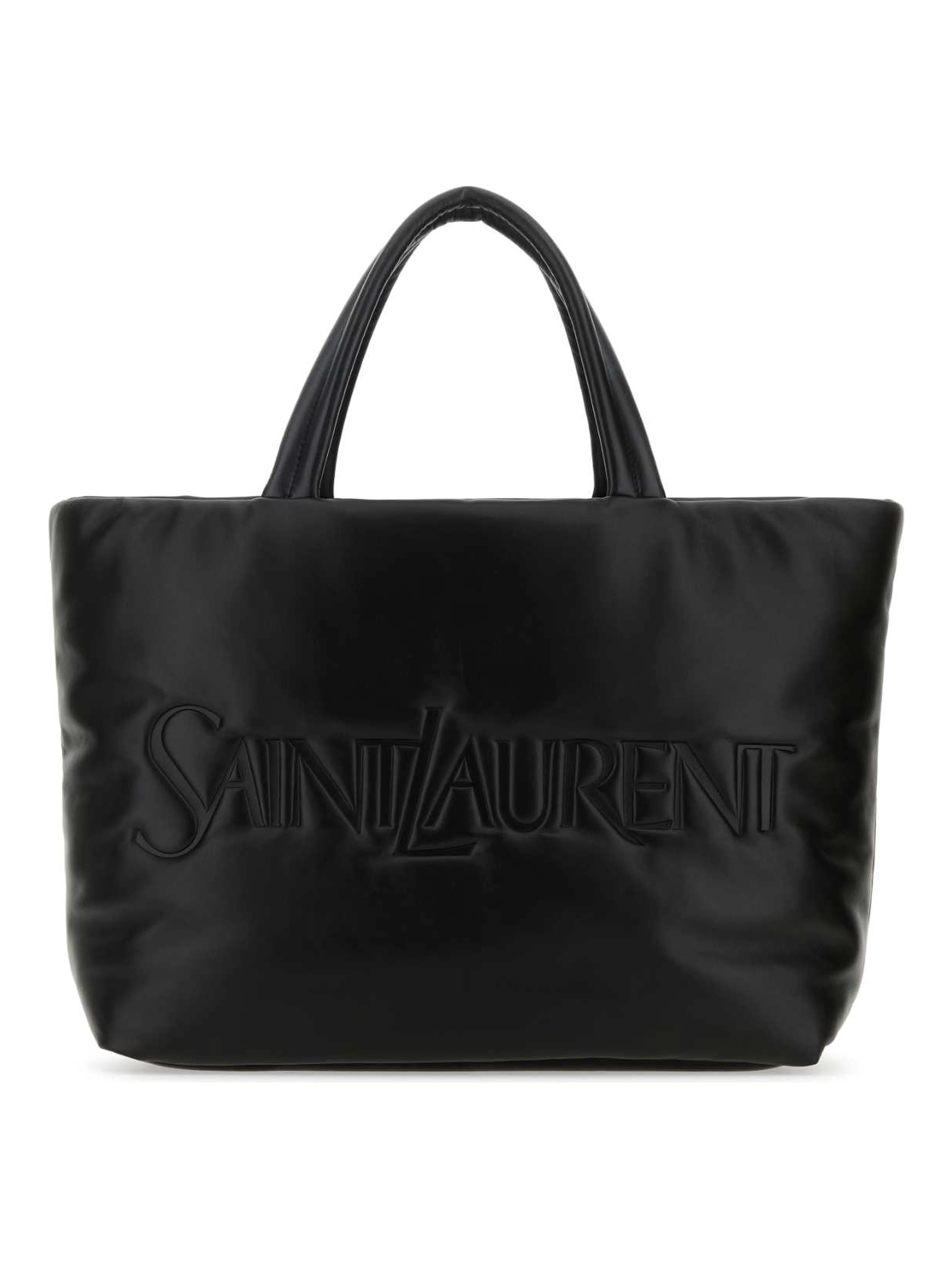 Black nappa leather Saint Laurent shopping bag