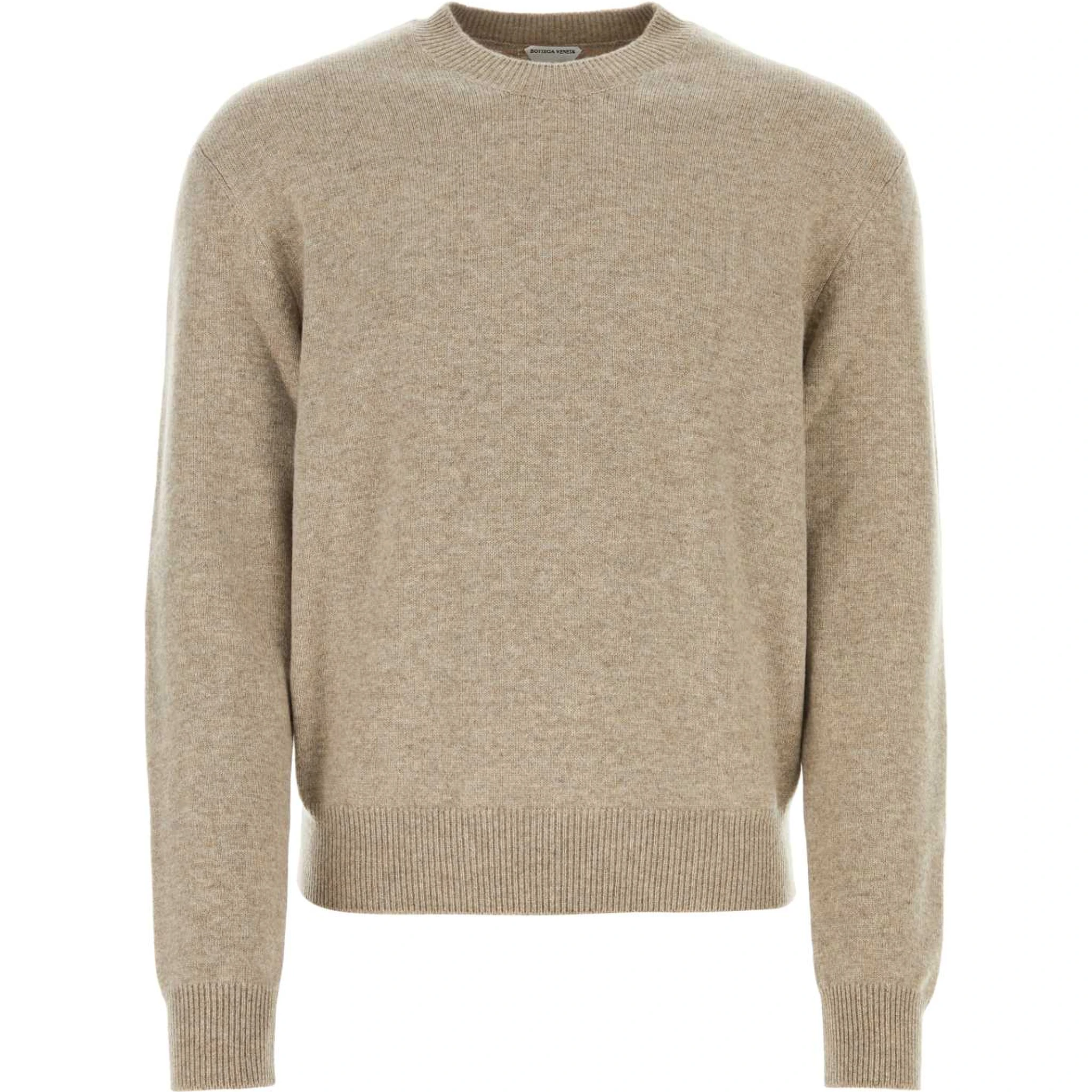 KNIT CREWNECK PATCH LEATHER INTRECCIO