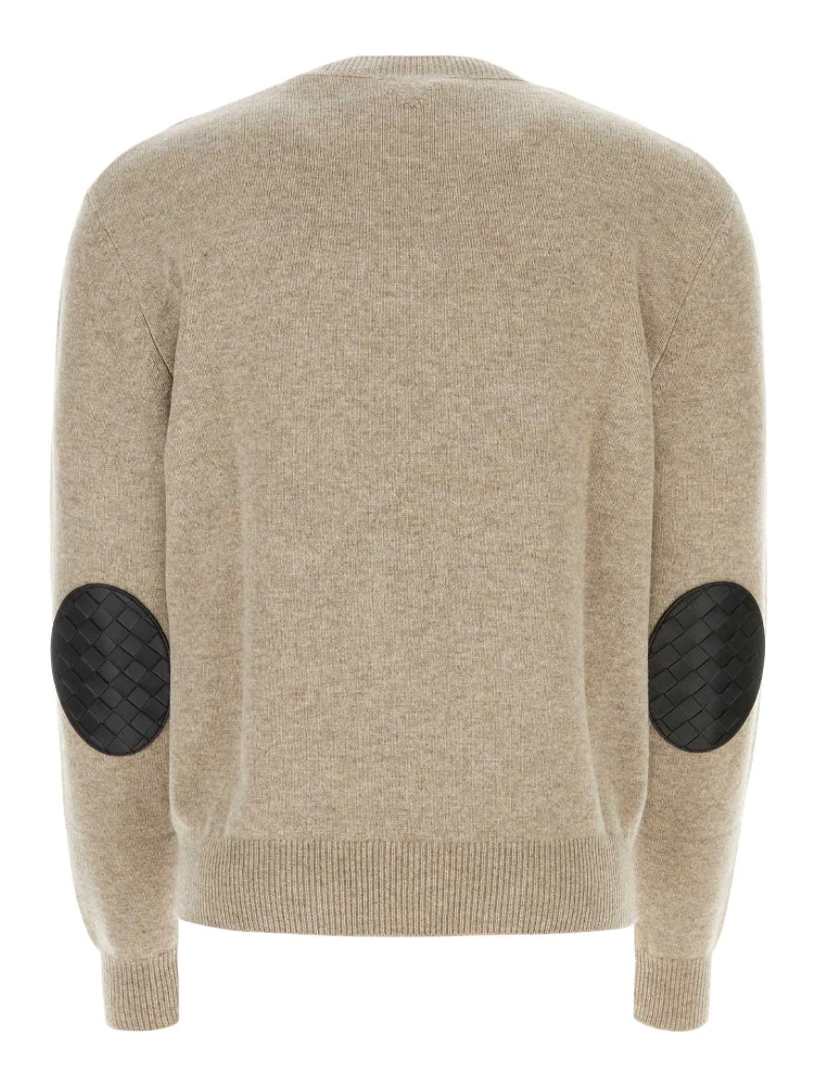 KNIT CREWNECK PATCH LEATHER INTRECCIO alternative