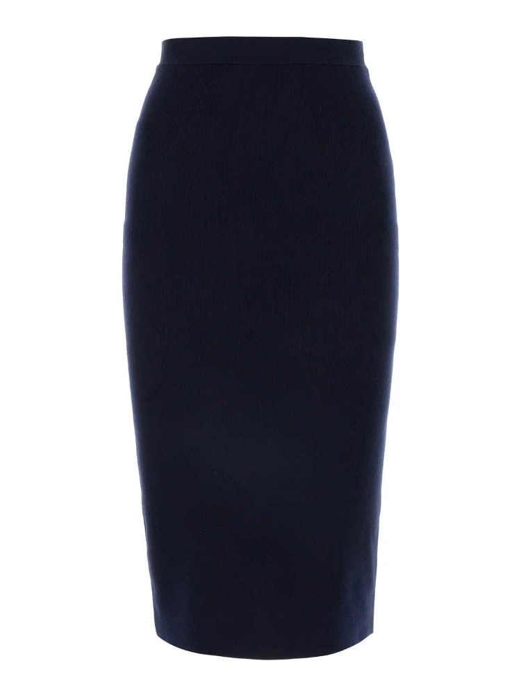 GONNA BLU MIDI MAGLIA