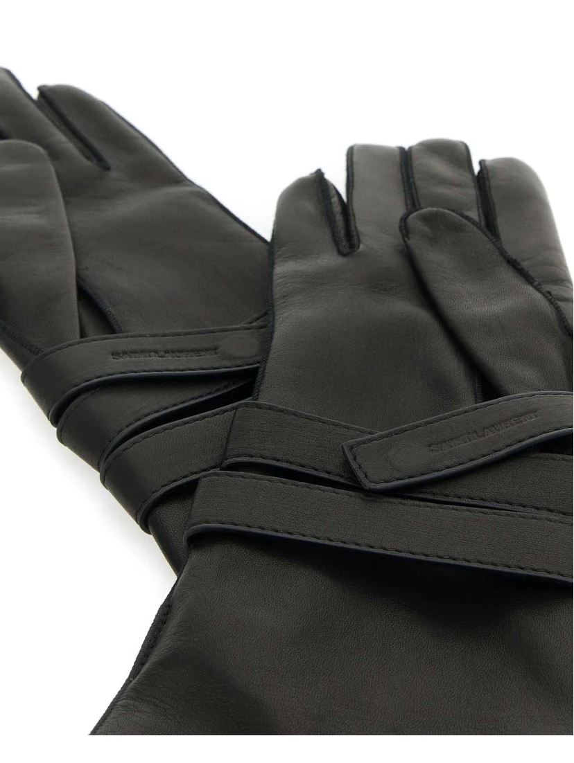AVIATOR GLOVES WITH STRAPS AND