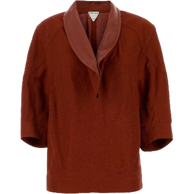 BLOUSE BAVERO PELLE