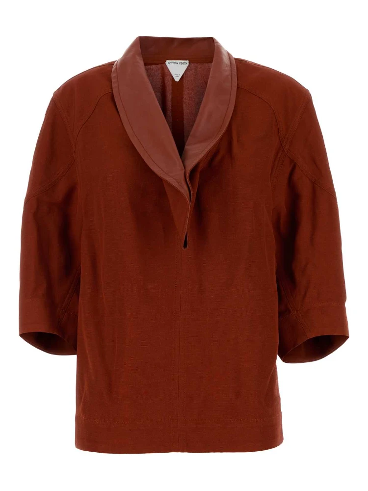 BLOUSE BAVERO PELLE