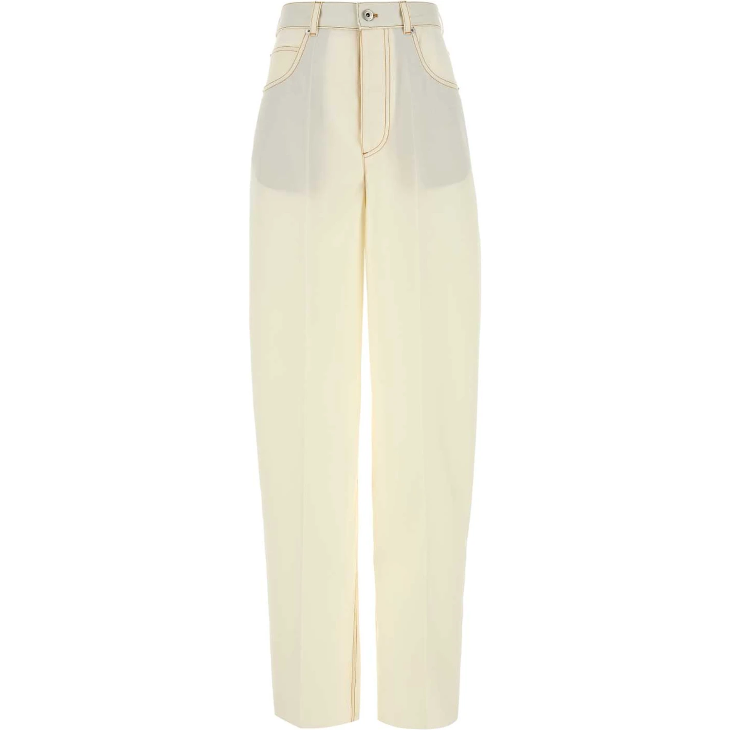 PANTA BIANCO LANA LEGGERA FLUJIDO