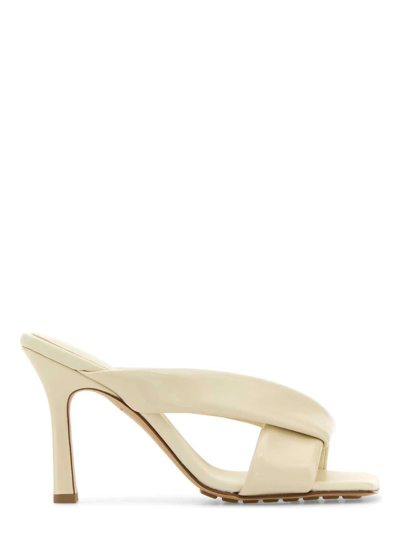 RIVA SANDAL KITTEN HEEL PLAIN LEATHER 8,5 CM