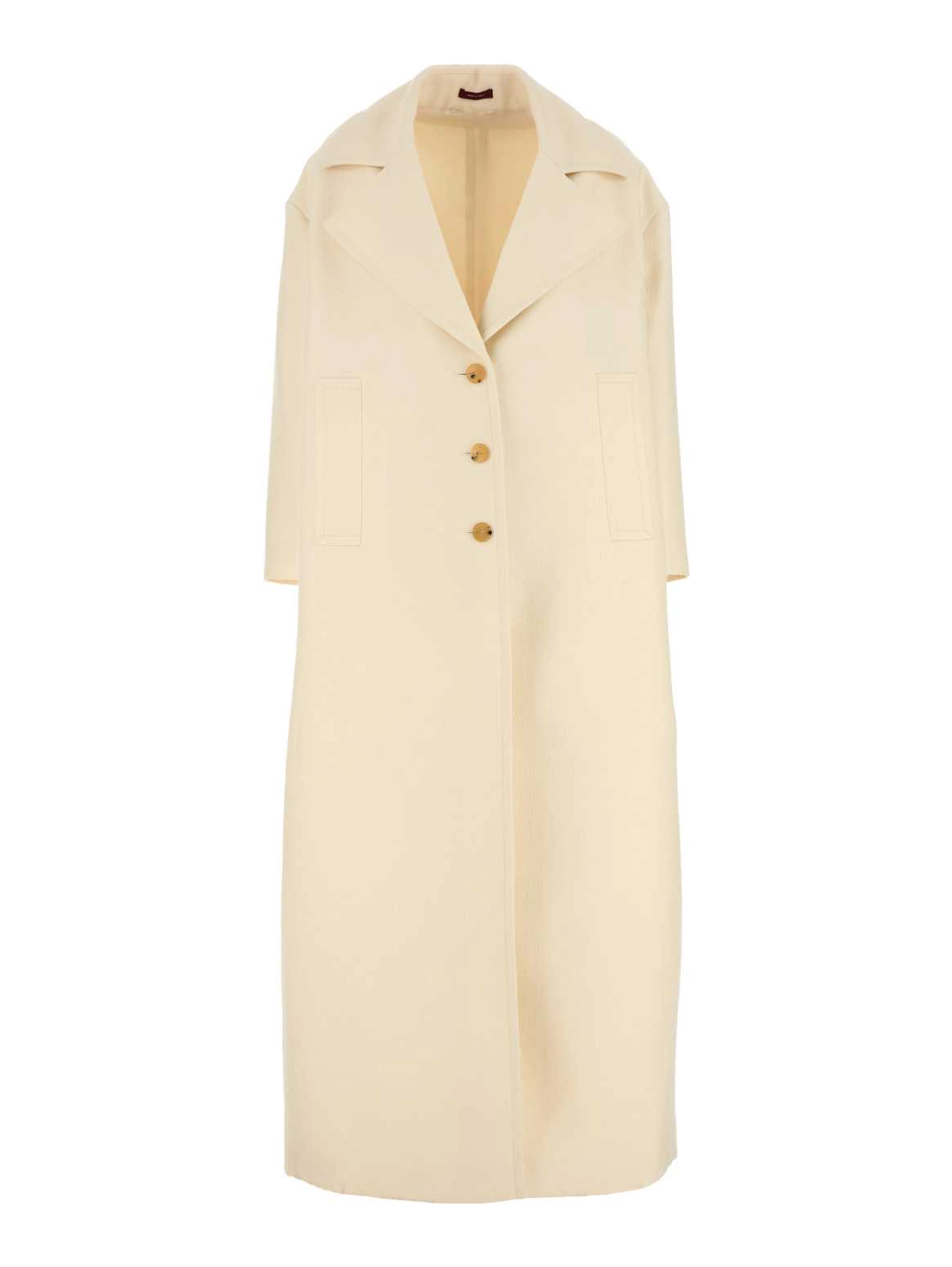 COAT CREPE WOOL SLK GG_PETITE