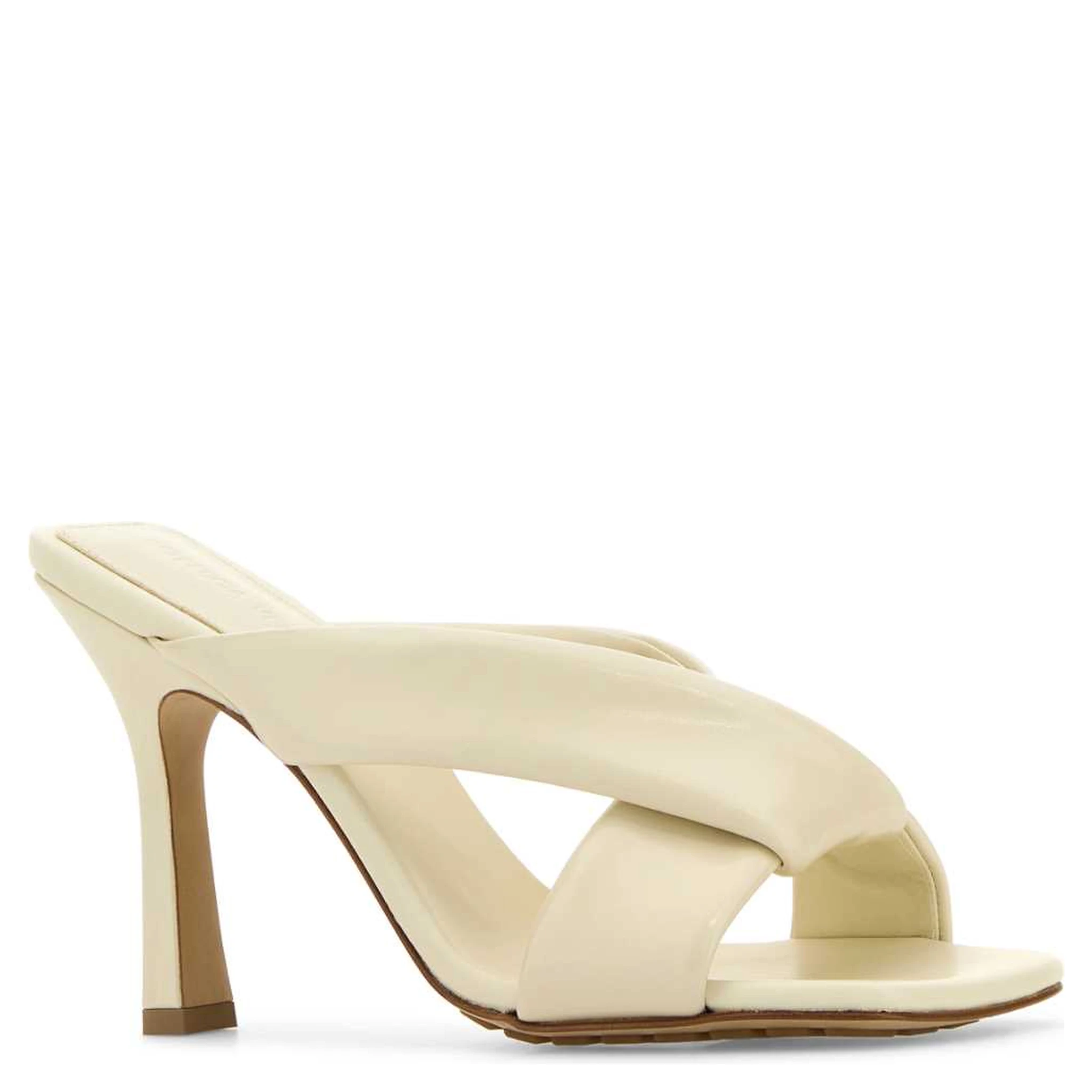 RIVA SANDAL KITTEN HEEL PLAIN LEATHER 8,5 CM