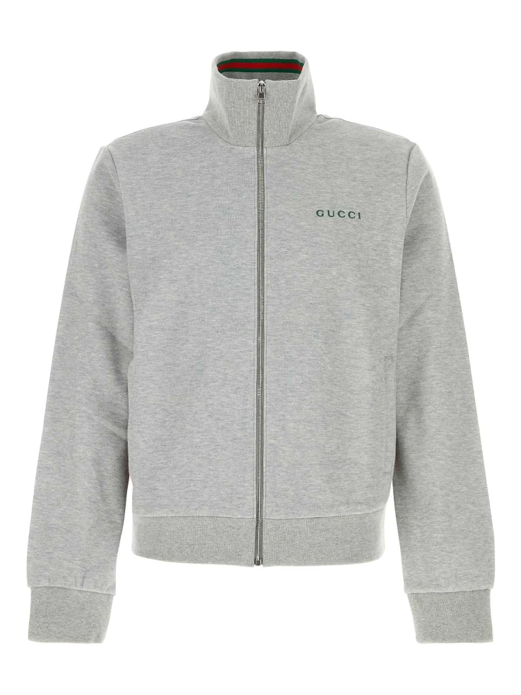 zip-up funnel-neck t-shirt