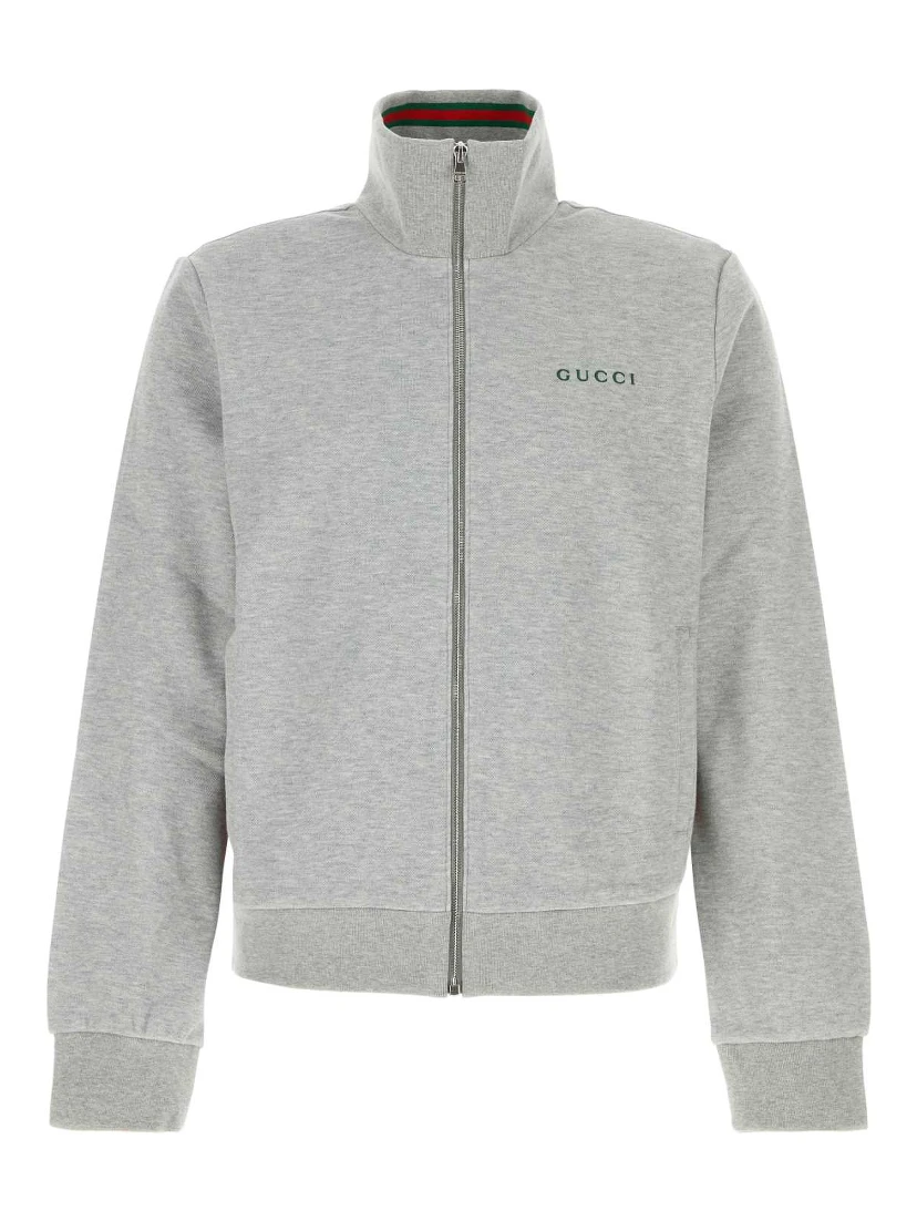 zip-up funnel-neck t-shirt