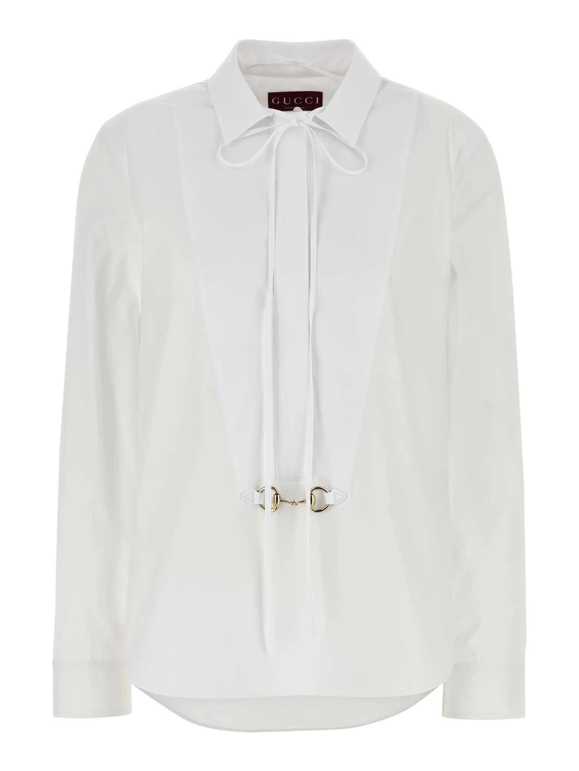 SHIRT CTN POPELINE W/HORSEBIT