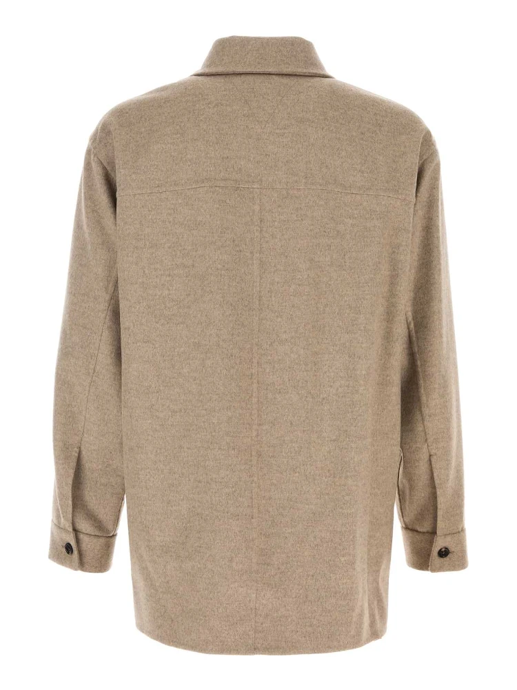 LIGHT WOOL CASH OVERSHIRT/ SANDSHELL alternative