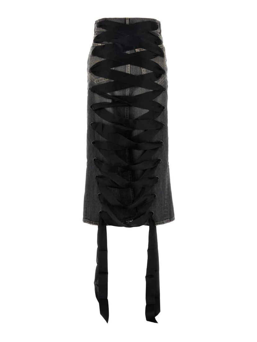LACE- UP SKIRT