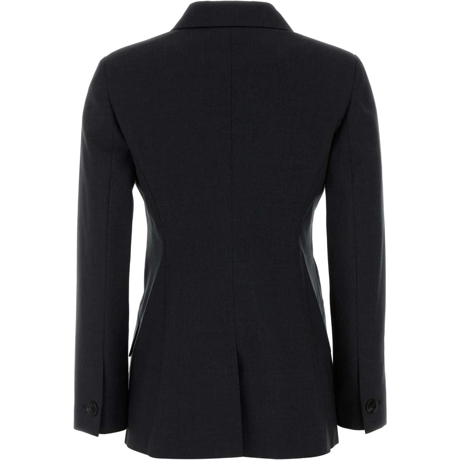JACKET PLAIN WOOL W/HORN