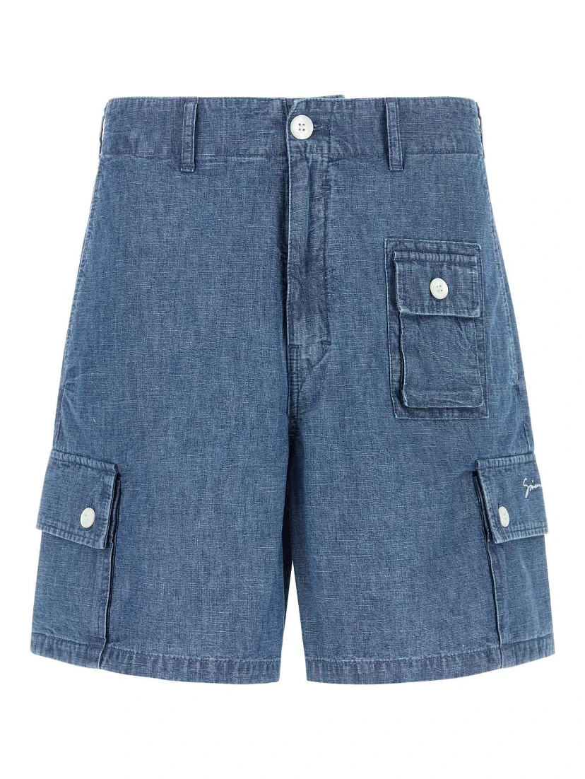 CHAMBRAY CARGO SHORTS