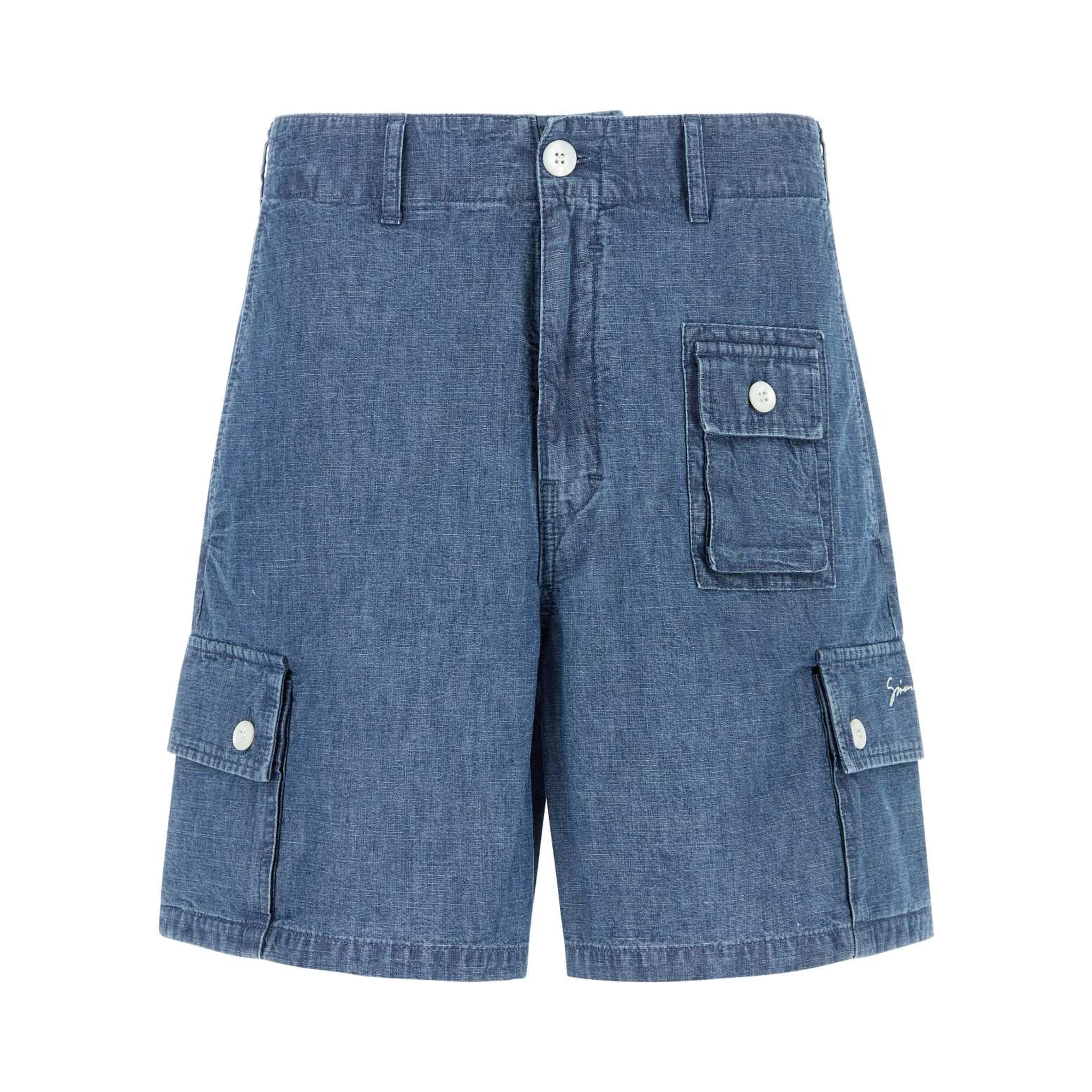 CHAMBRAY CARGO SHORTS