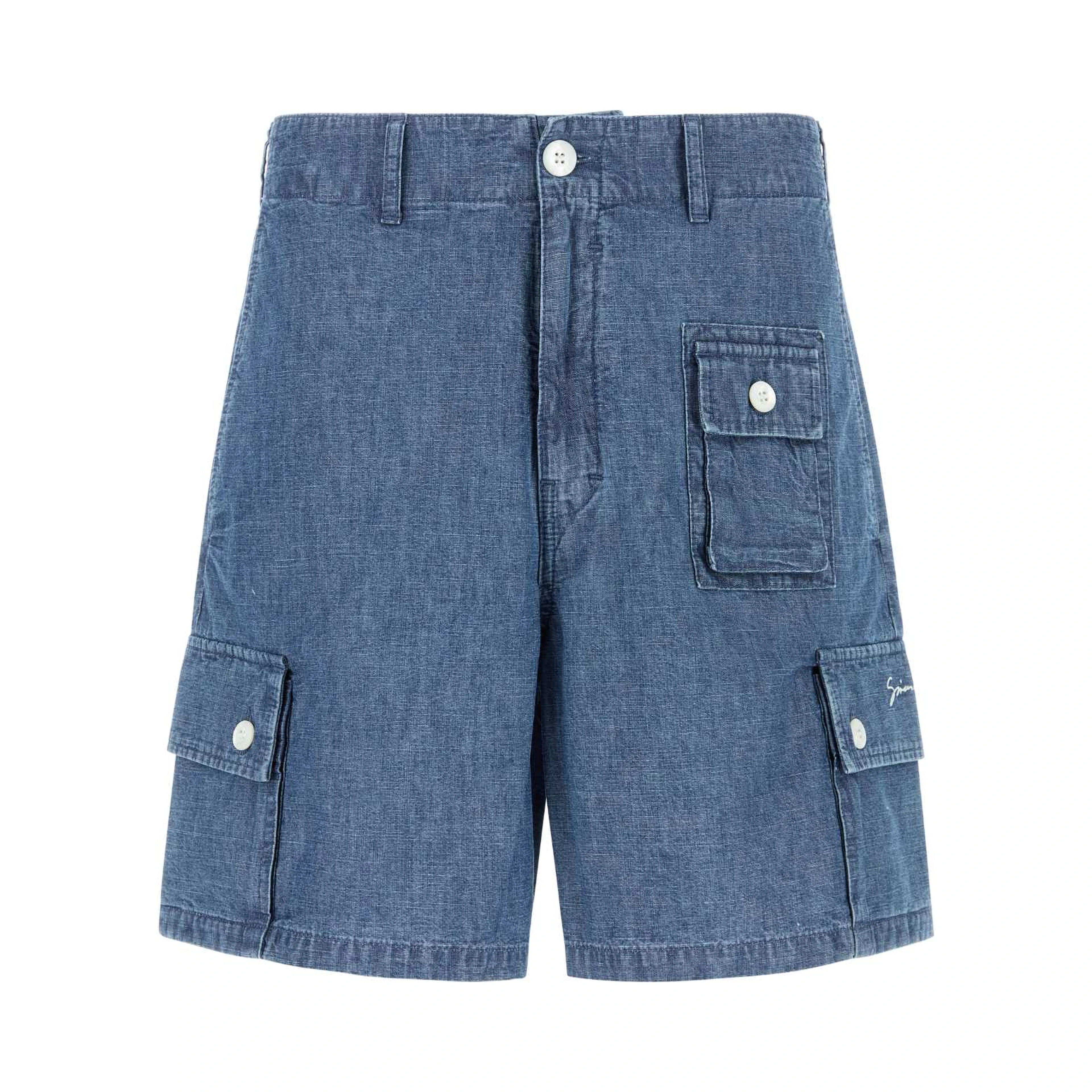 CHAMBRAY CARGO SHORTS