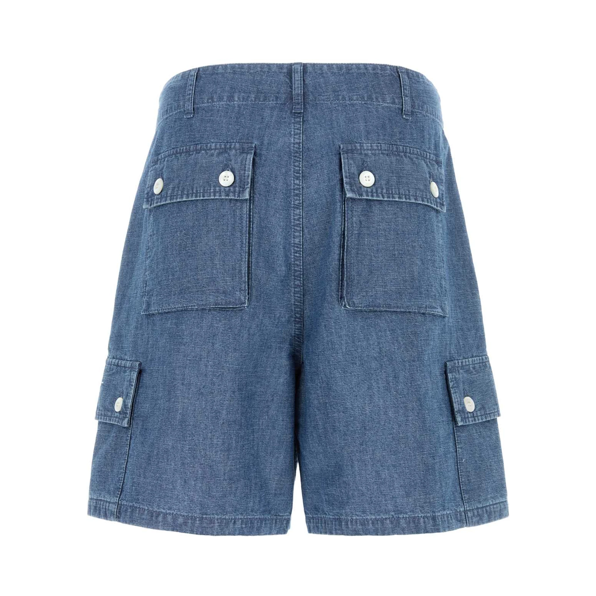 CHAMBRAY CARGO SHORTS