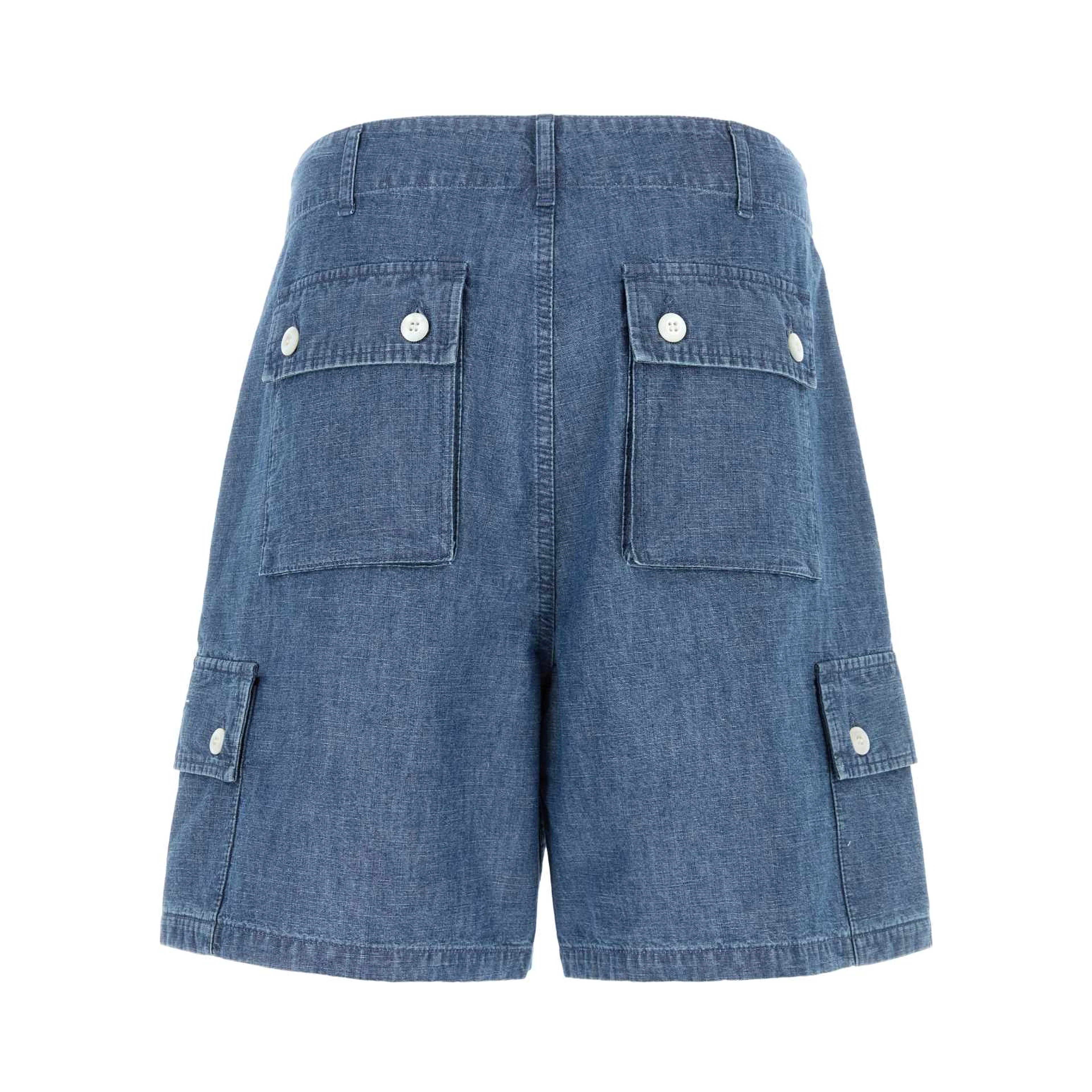 CHAMBRAY CARGO SHORTS