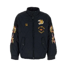 Jacket Quilted Nylon Contrasting Embroideries