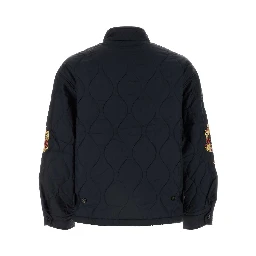 Jacket Quilted Nylon Contrasting Embroideries