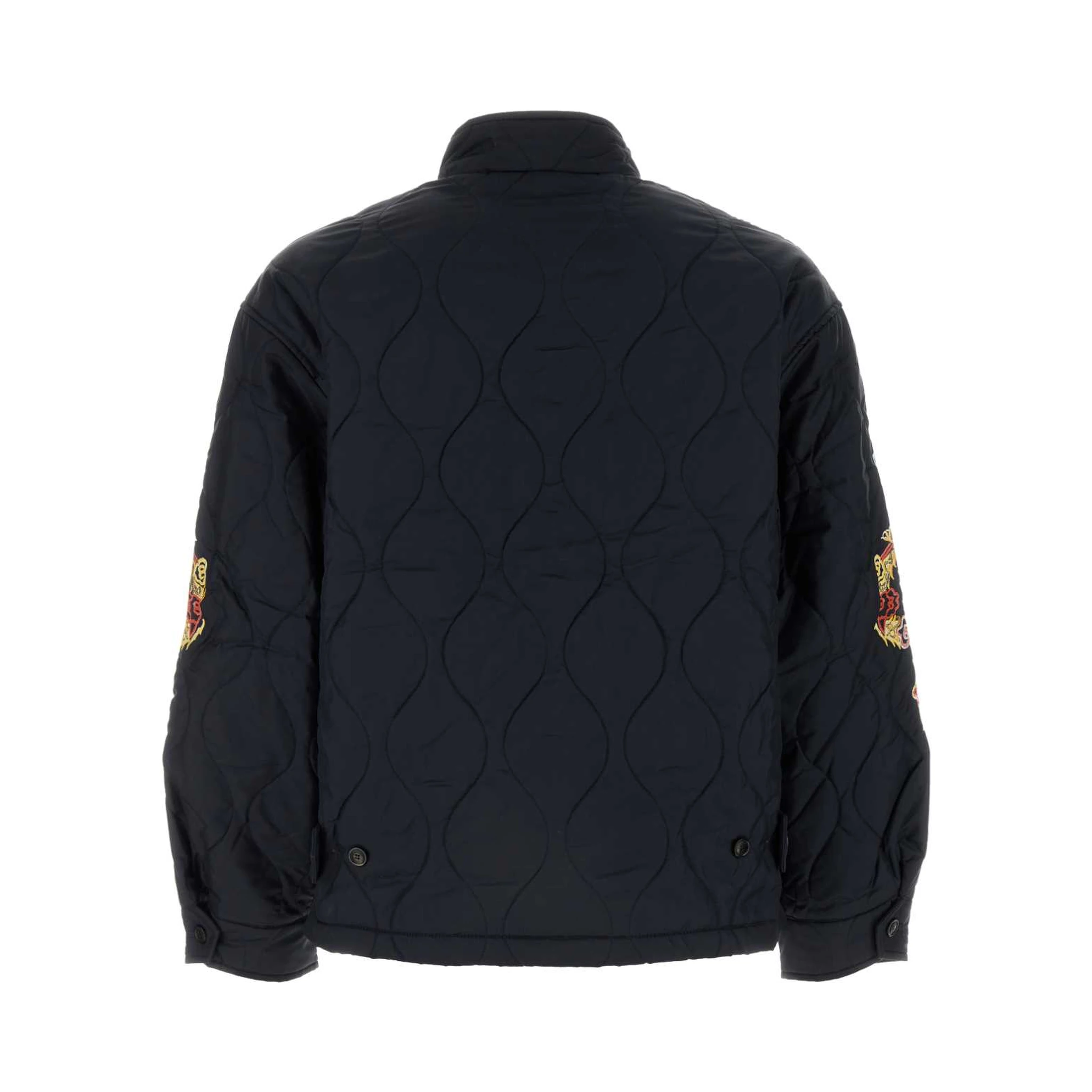 Jacket Quilted Nylon Contrasting Embroideries
