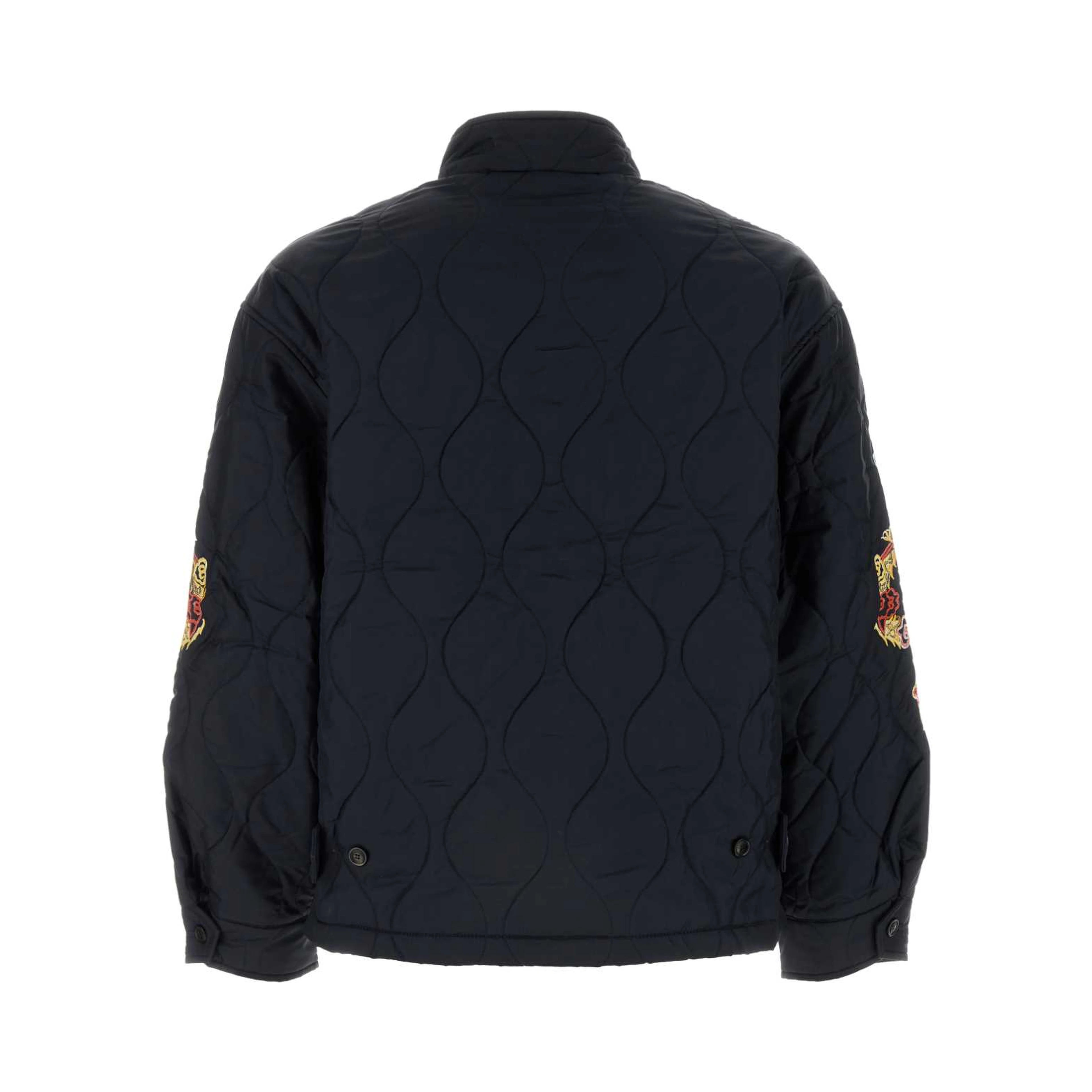 Jacket Quilted Nylon Contrasting Embroideries