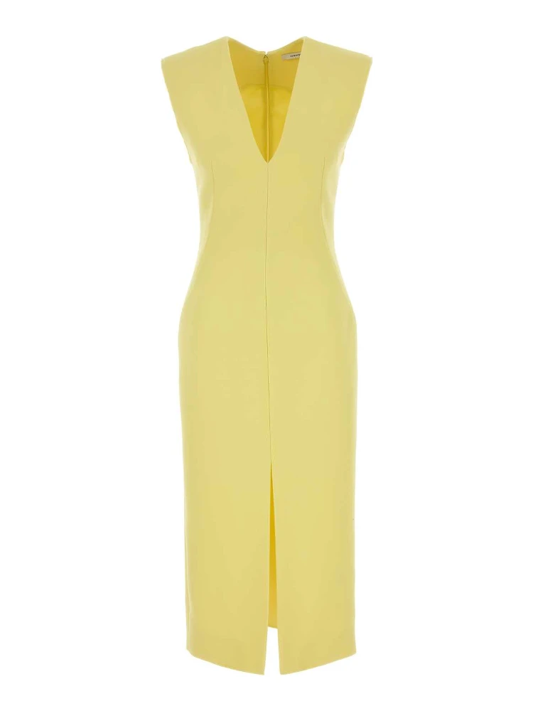 MIDI STRUCTURED DRESS RAW EDGE