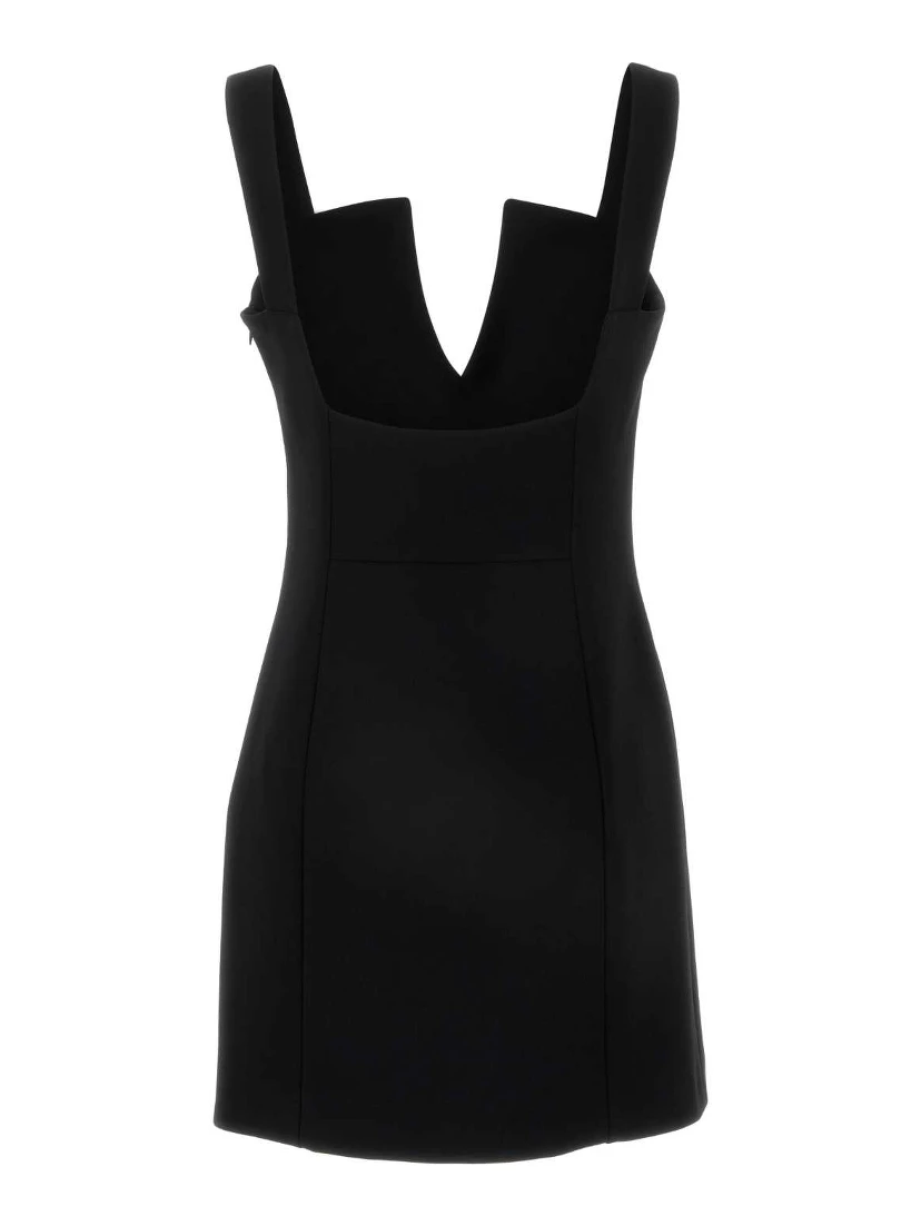 V-COLLAR MINI DRESS