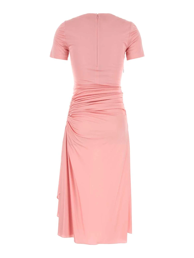 SMOCK WAIST DRAPED JERSEY DRESS alternative