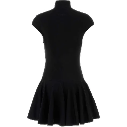 SHORT SLEEVE FIT AND FLARE DRESS