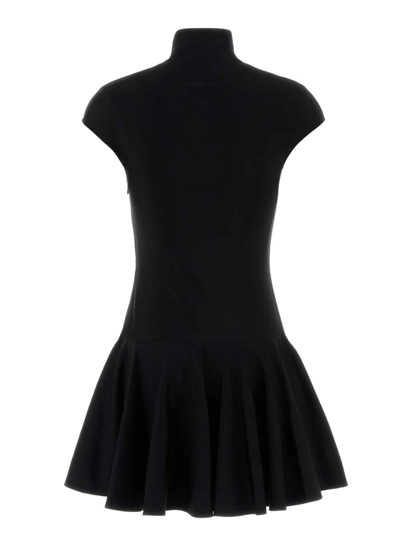 SHORT SLEEVE FIT AND FLARE DRESS