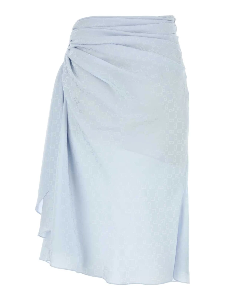SMOCK WAIST DRAPED MIDI SKIRT alternative
