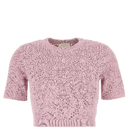 CROPPED SHORT SLEEVES SWEATER