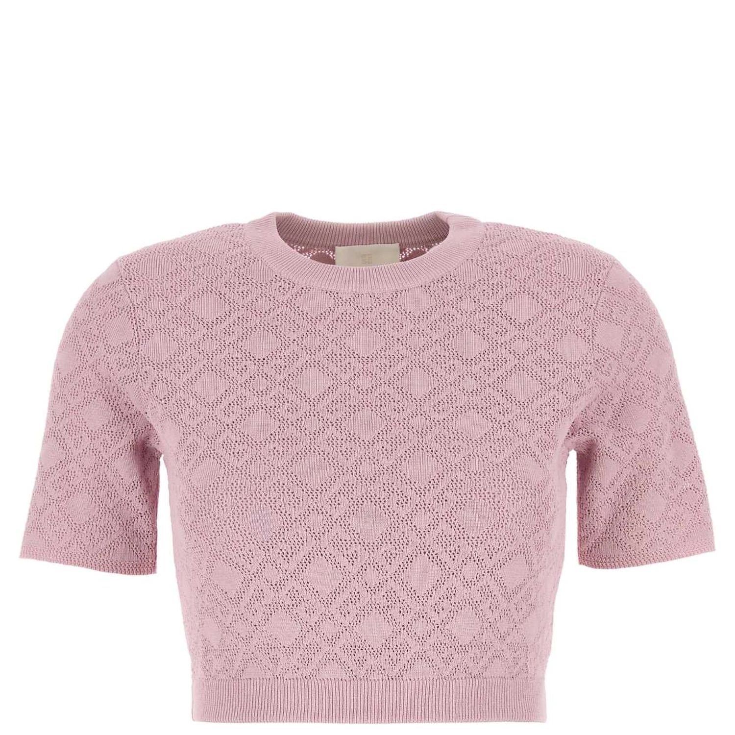 CROPPED SHORT SLEEVES SWEATER