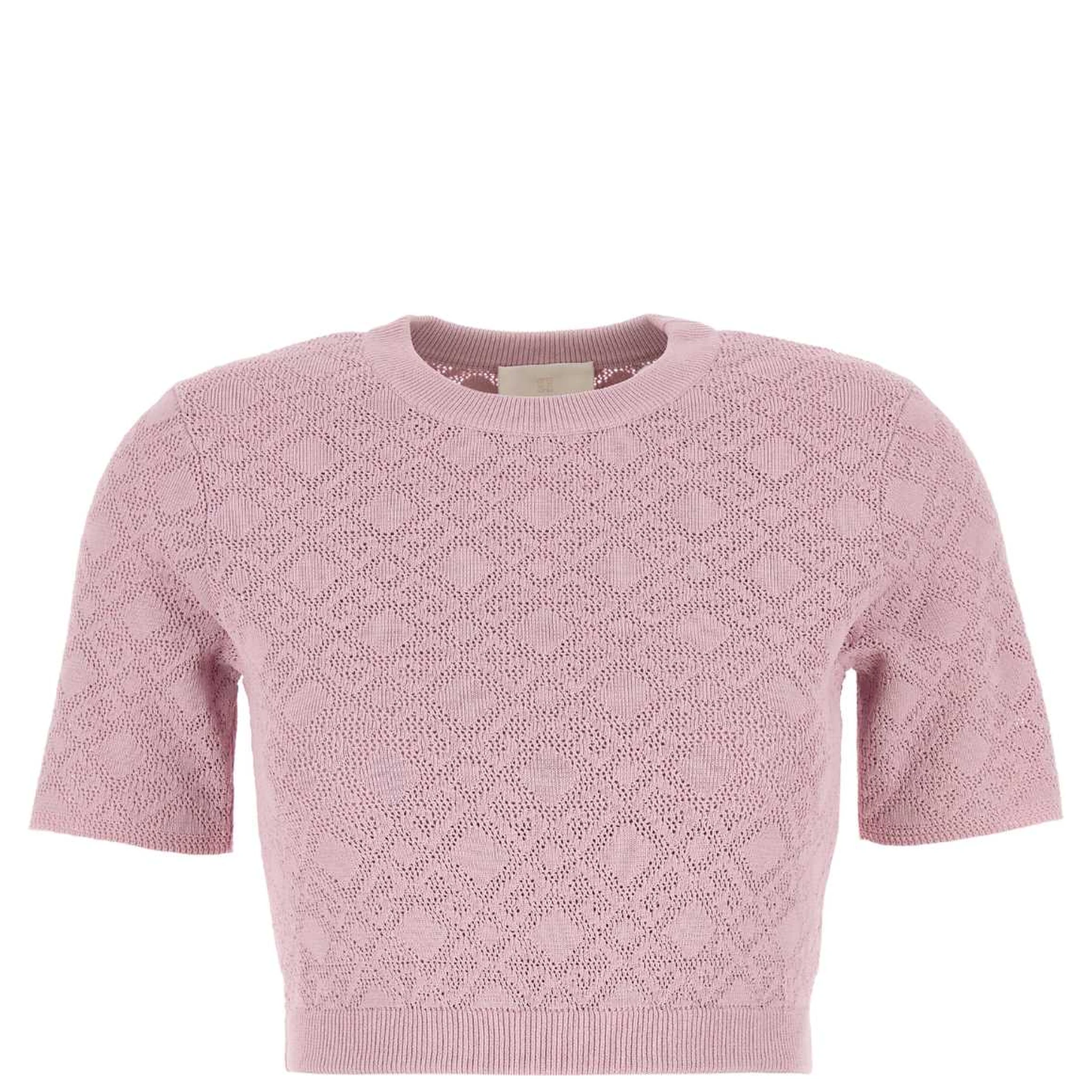 CROPPED SHORT SLEEVES SWEATER